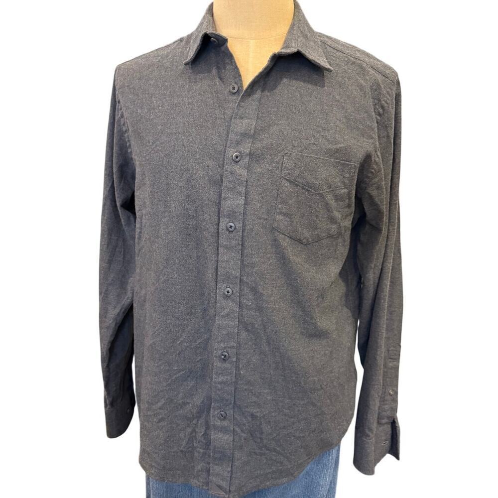 UNTUCKit Gray Sherwood Slim Fit  Button Down Shirt size L 100% cotton